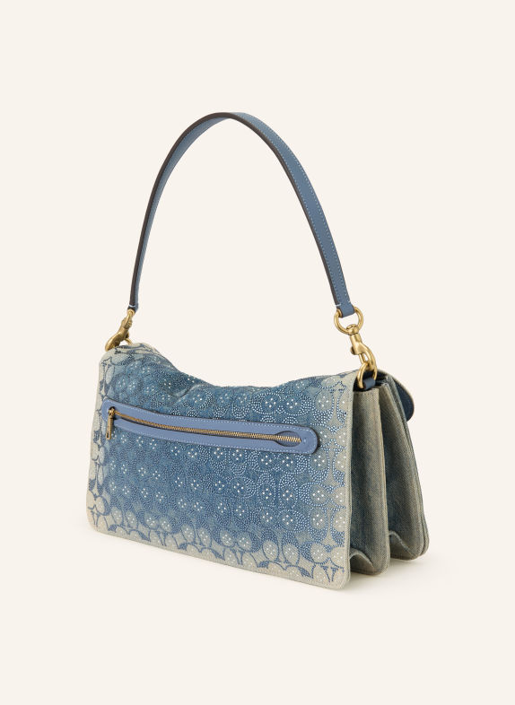 COACH TABBY 36 Shoulder Bag with Rhinestones BLUE / GOLD