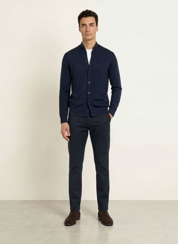 OLYMP SIGNATURE Gilet en laine mérinos BLEU FONCÉ
