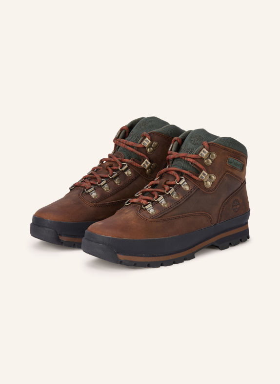 Timberland Schnürboots EURO HIKER DUNKELBRAUN / GRÜN