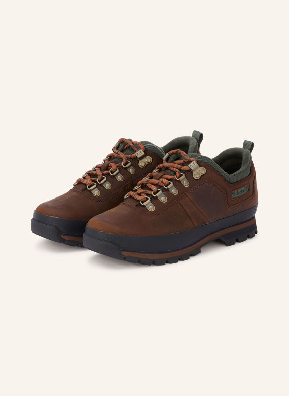 Timberland Lace-up shoes EURO HIKER LOW DARK BROWN / DARK GREEN