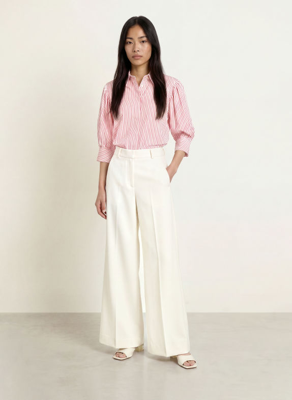 MARELLA Overhemdblouse met 3/4-mouwen WIT / ROOD