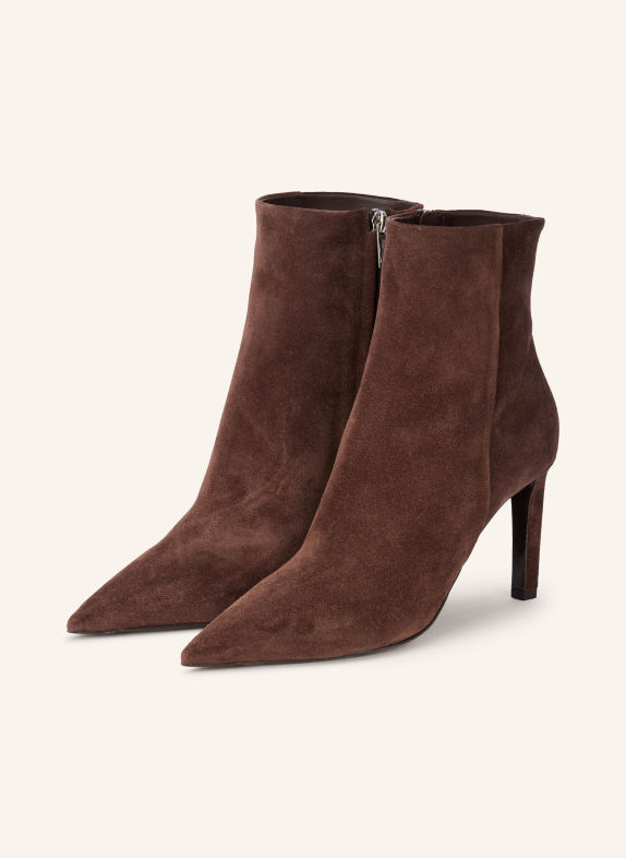 JIMMY CHOO Ankelstövlar FRANKIE 85 MÖRKBRUN