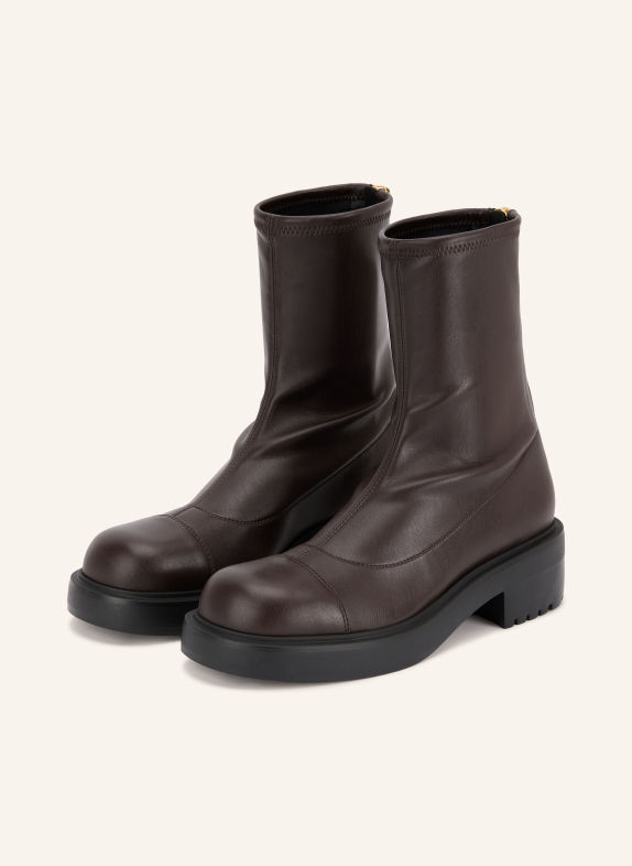 GIUSEPPE ZANOTTI DESIGN Botki JUNNEY CIEMNOBRĄZOWY / ZŁOTY