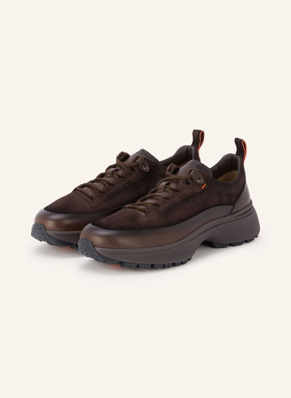Santoni Sneakers EASY BOUNCE MARRON FONCÉ