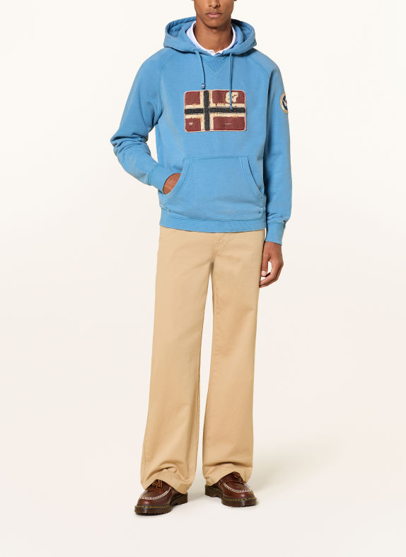 NAPAPIJRI Hoodie B-ARCHIVE LICHTBLAUW