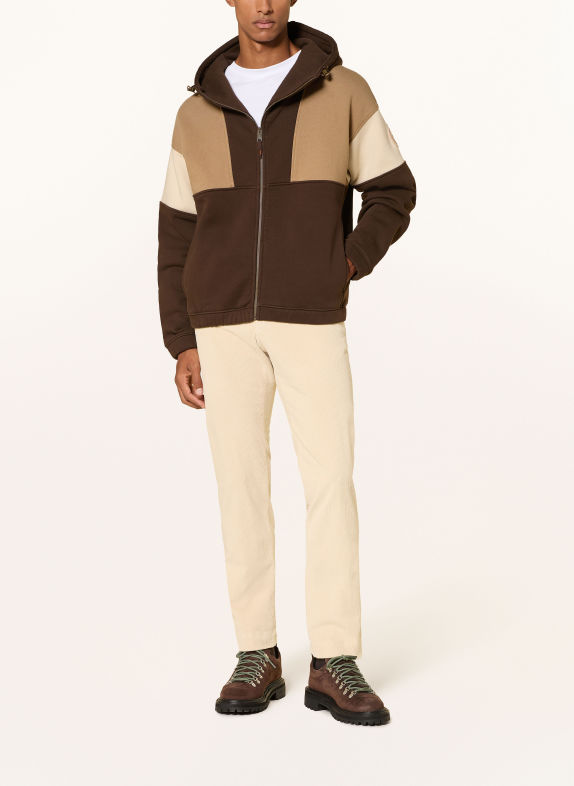 NAPAPIJRI Sweatvest BLOOM MARRON FONCÉ / BEIGE / CRÈME