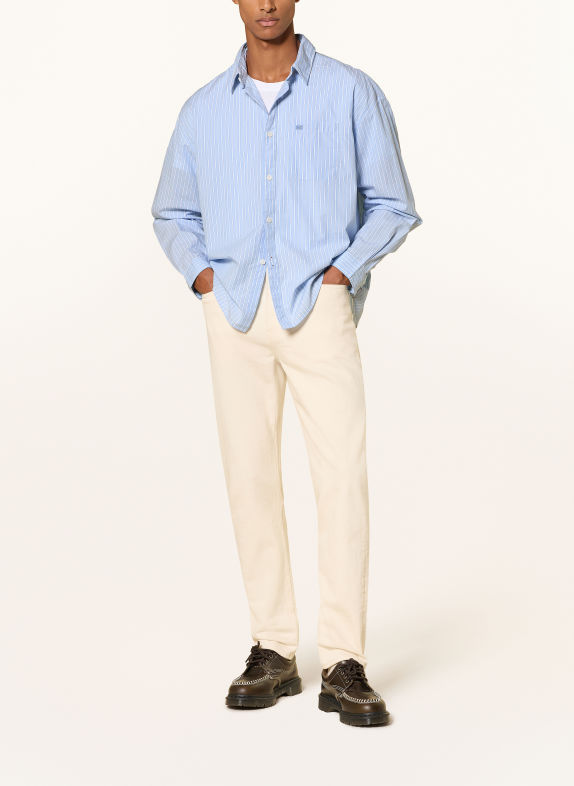 NAPAPIJRI Hemd G-EOS Oversized Fit HELLBLAU / BLAU / WEISS
