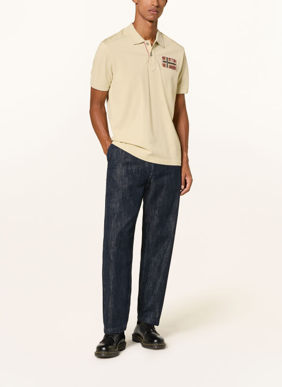 NAPAPIJRI Piqué-poloshirt E-ARCHIVE LICHTBRUIN