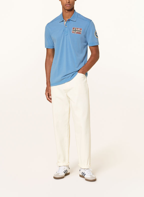 NAPAPIJRI Piqué-poloshirt E-ARCHIVE LICHTBLAUW
