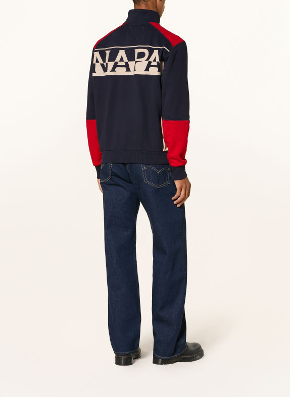 NAPAPIJRI Schipperstruien B-ARCHIVE DONKERBLAUW / ROOD