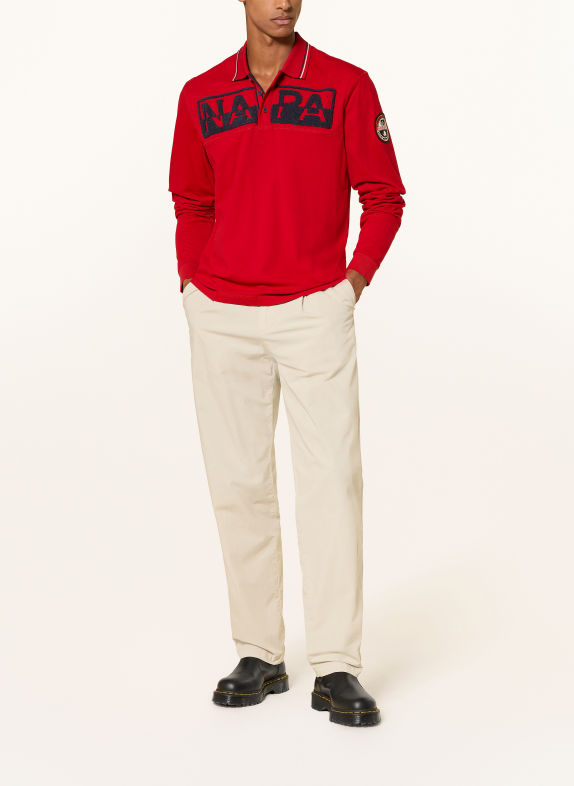 NAPAPIJRI Jersey-poloshirt E-ARCHIVE Relaxed Fit ROOD / DONKERBLAUW / WIT