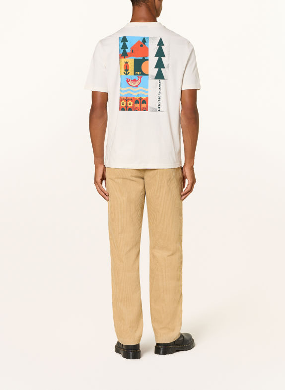 NAPAPIJRI T-shirt SWHOL CRÈME / ORANJE / DONKERGROEN