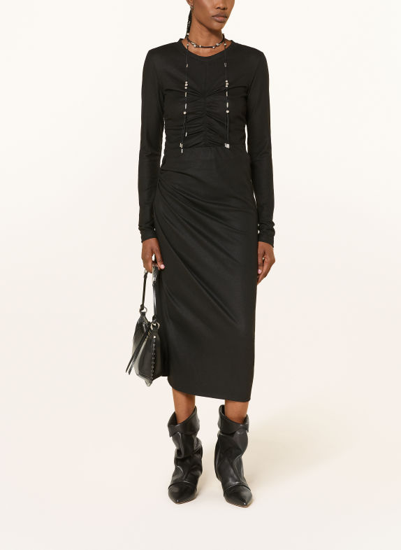 MARANT ÉTOILE JELDIA Flannel Skirt BLACK