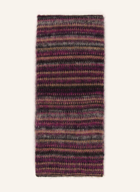MARANT ÉTOILE MOUNA Scarf with Mohair FUCHSIA / BEIGE / BLACK