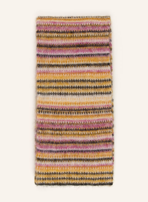 MARANT ÉTOILE Sjaal MOUNA met mohair GEEL / CRÈME / ZWART