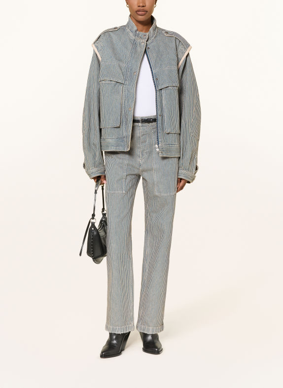 MARANT ÉTOILE Jeansjacke EDANY DUNKELBLAU / BEIGE