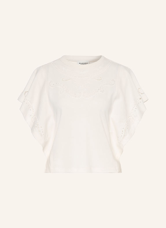 MARANT ÉTOILE EOLINE Shirt blouse with Openwork Lace WHITE