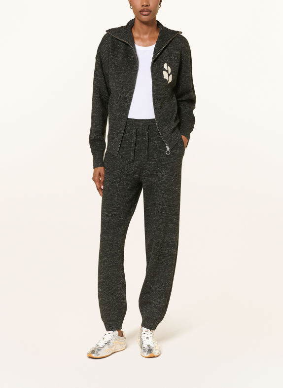 MARANT ÉTOILE Gebreide broek KIRA in joggingstijl ZWART
