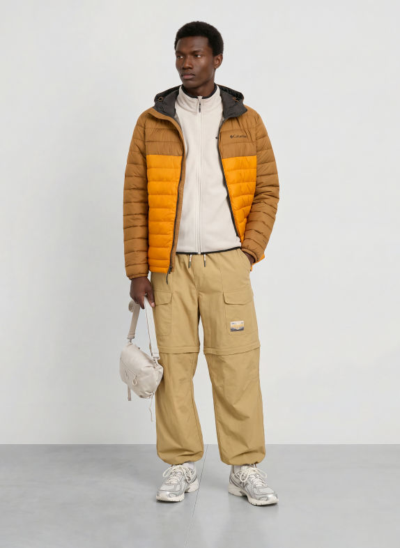 Columbia Veste matelassée POWDER LITE™ II MARRON CLAIR / JAUNE FONCÉ