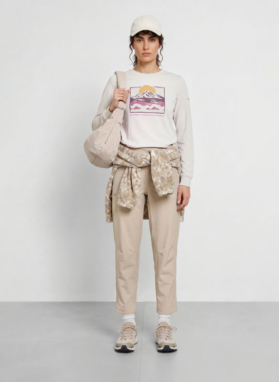 Columbia Koszulka funkcyjna PARSONS POINT™ BEŻOWY / LILA / KHAKI