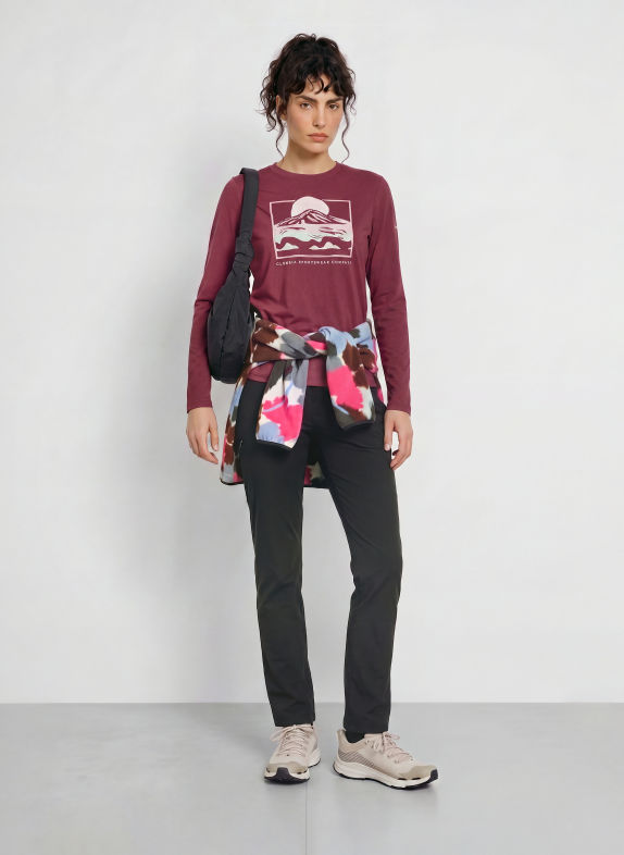 Columbia Tricou funcțional PARSONS POINT™ ROȘU ÎNCHIS