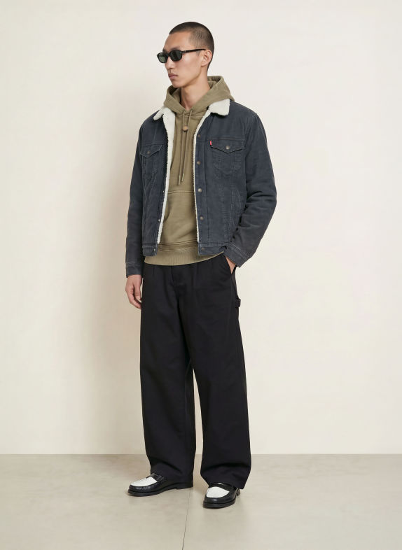 Levi's® Cordjacka MÖRKGRÅ / GRÄDDE