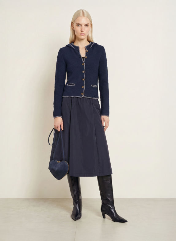 Johann & Johanna Strickjacke DUNKELBLAU / GRAU