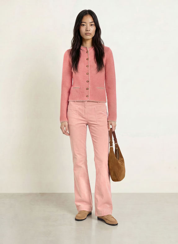 Johann & Johanna Strickjacke ROSA / GRAU
