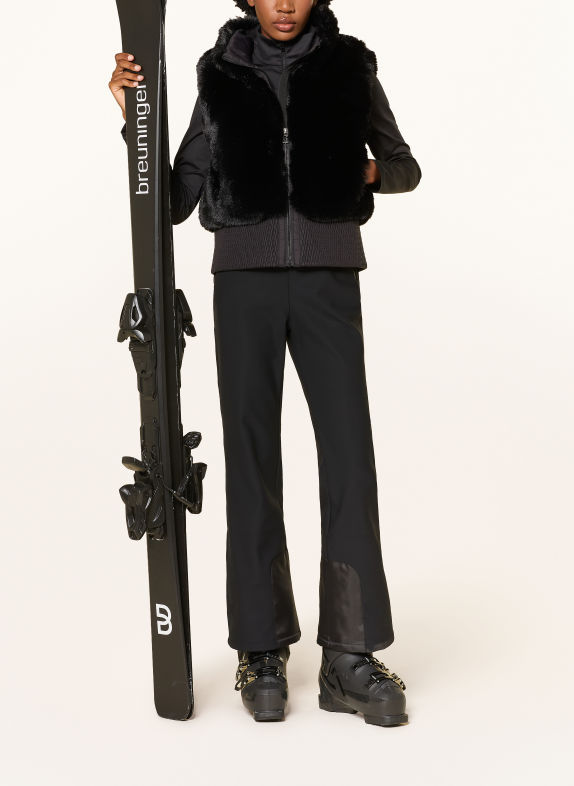 MRS & HUGS Veste i teddypels SORT