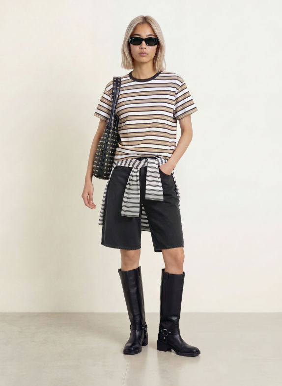 Levi's® T-Shirt LILLIAN CREME / TAUPE / SCHWARZ