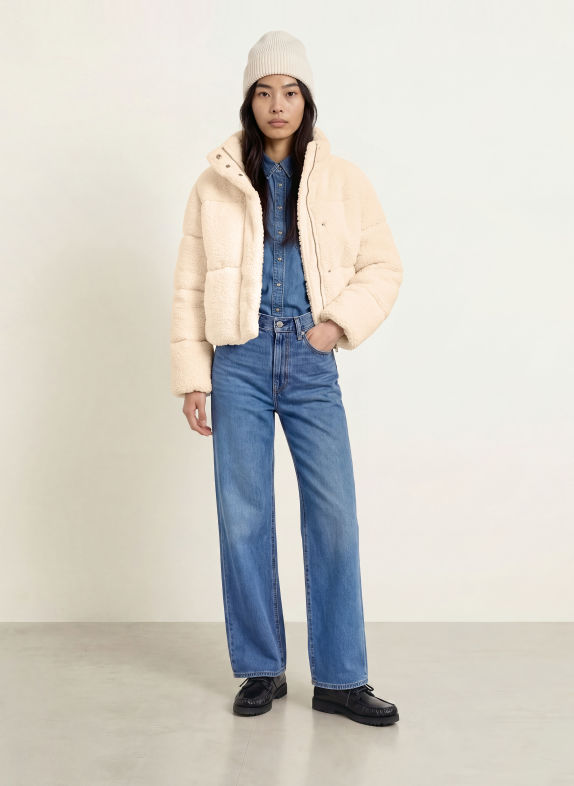 Levi's® Veste matelassée BRYNN avec fourrure synthétique CRÈME