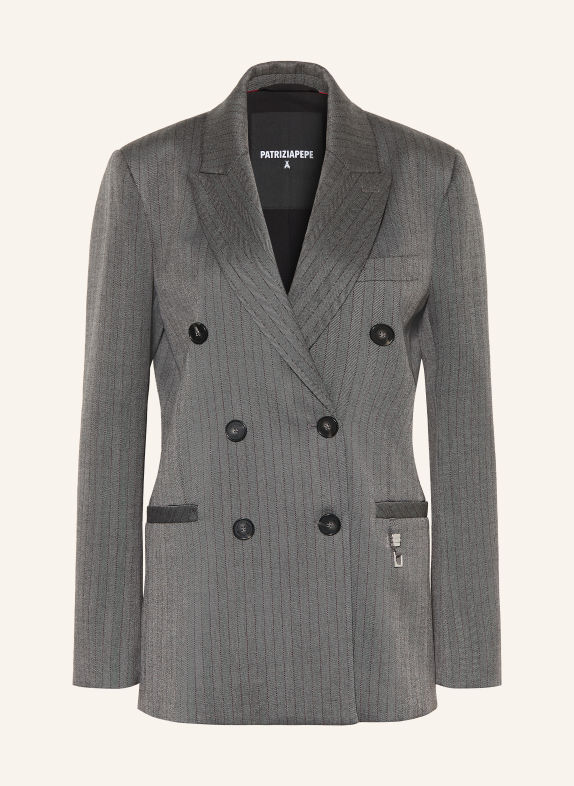 PATRIZIA PEPE Longblazer DUNKELGRAU / SCHWARZ