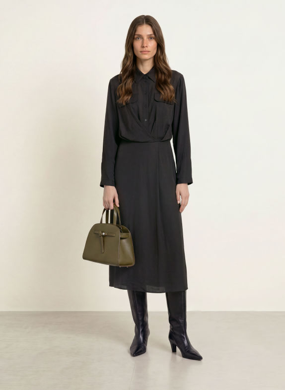 PATRIZIA PEPE Blousejurk ZWART