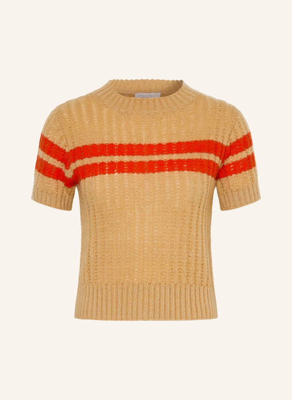 PATRIZIA PEPE Gebreid shirt BEIGE / ROOD