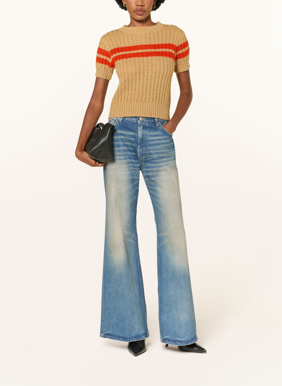 PATRIZIA PEPE Gebreid shirt BEIGE / ROOD