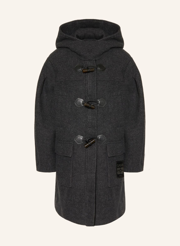 GANNI Dufflecoat DUNKELGRAU