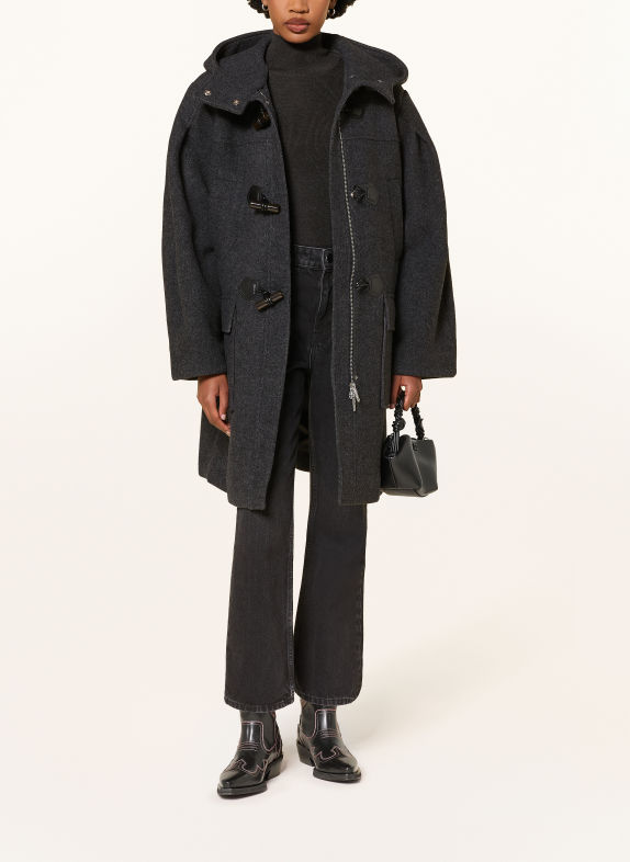 GANNI Dufflecoat DUNKELGRAU
