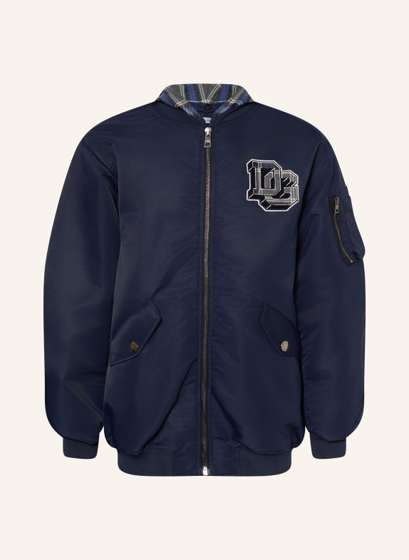 DOLCE & GABBANA Blouson met afneembare capuchon DONKERBLAUW
