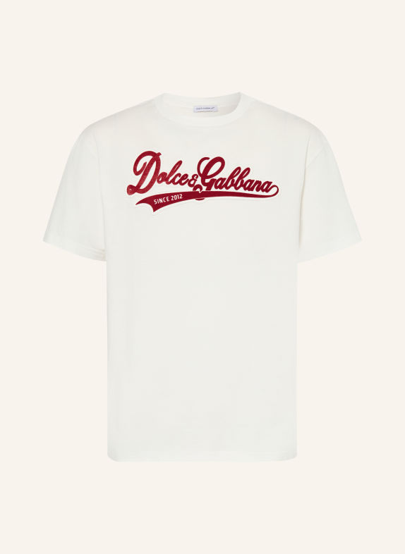 DOLCE & GABBANA T-Shirt WEISS / DUNKELROT