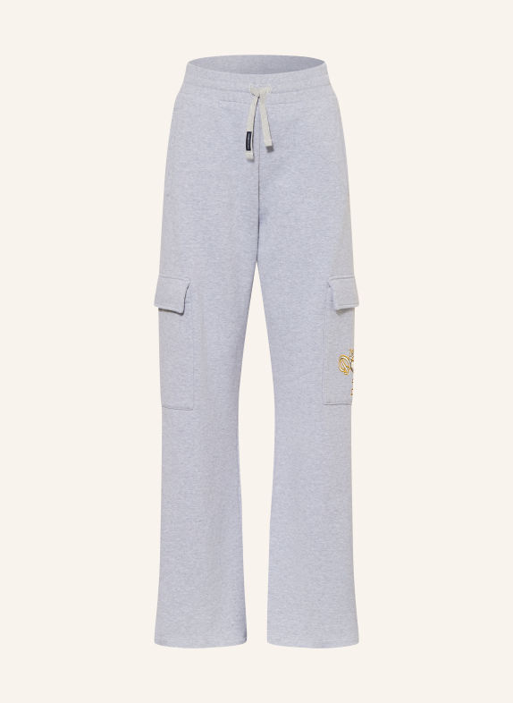 DOLCE & GABBANA Cargo-Sweatpants HELLGRAU / PINK / DUNKELGELB