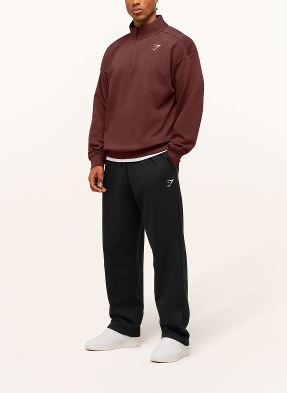 GYMSHARK Sweat à capuche CREST MARRON FONCÉ