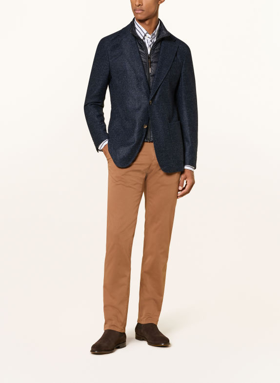 windsor. Jerseycolbert TRIEST-J9 Extra Slim Fit met uitneembare kraag DONKERBLAUW