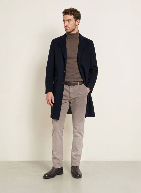 windsor. Manteau en laine CESARINO BLEU FONCÉ