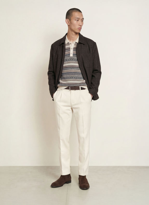 eleventy Overjacket van tweed DONKERGRIJS