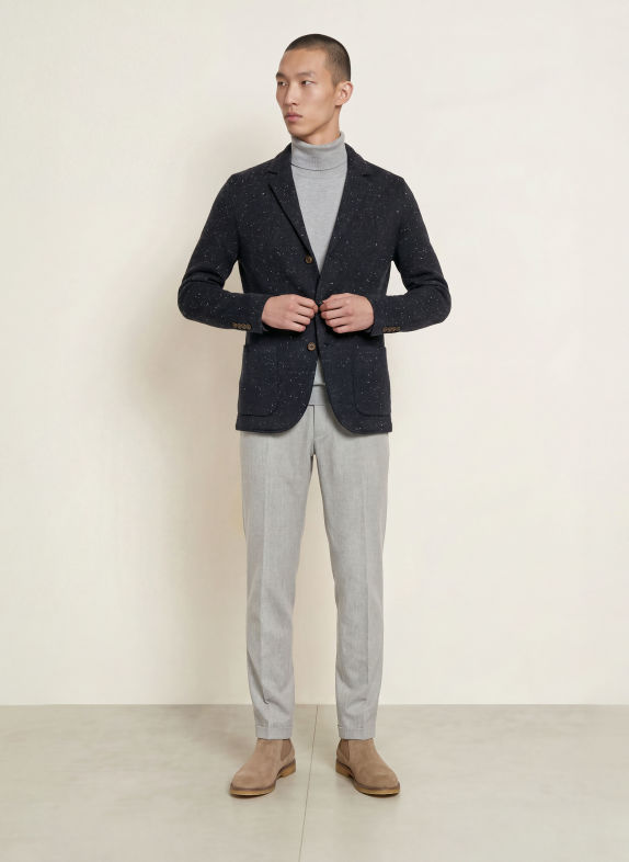 eleventy Stricksakko Extra Slim Fit DUNKELBLAU
