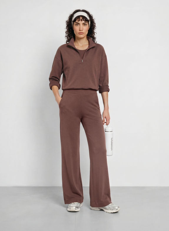 MRS & HUGS Sweater met halve rits MARRON FONCÉ