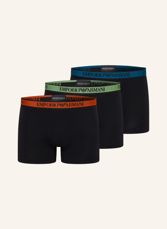 EMPORIO ARMANI Set van 3 Boxershorts ZWART