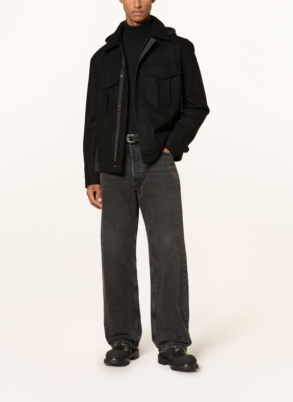 PARAJUMPERS Overjacket HINA mit abnehmbarer Kapuze SCHWARZ