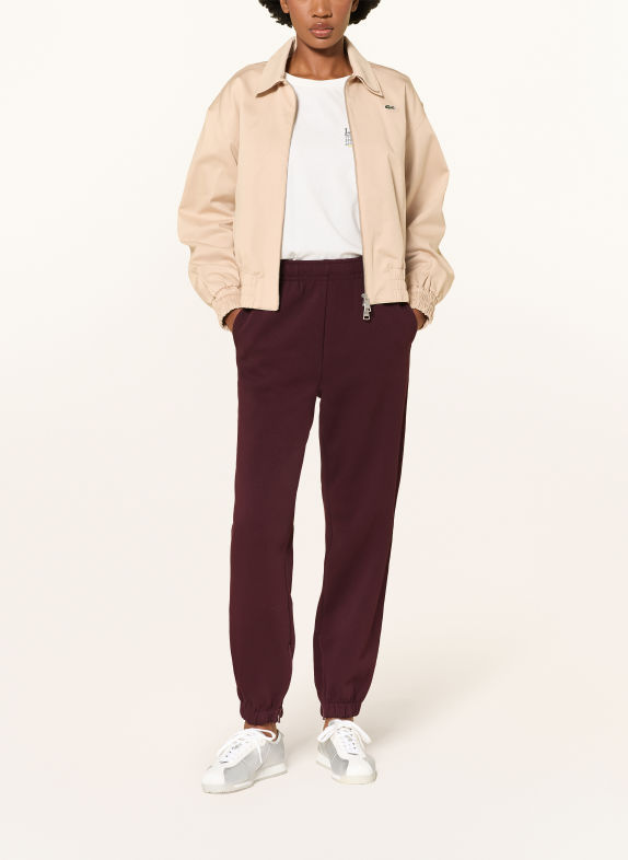 LACOSTE Broek DONKERROOD