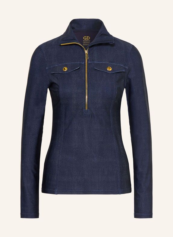 GOLDBERGH Midlayer YUNNAI met studs DONKERBLAUW